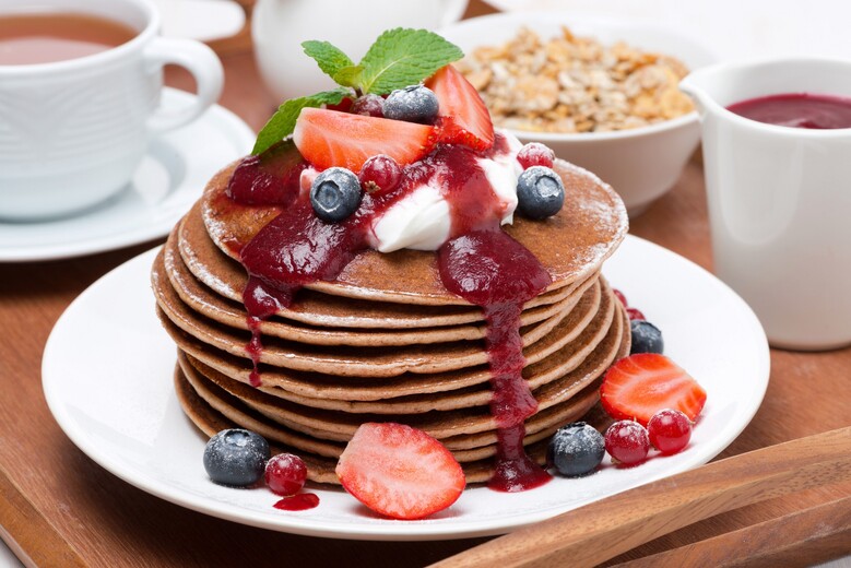 Pancakes Fruit Jam 1080 P Wallpaper